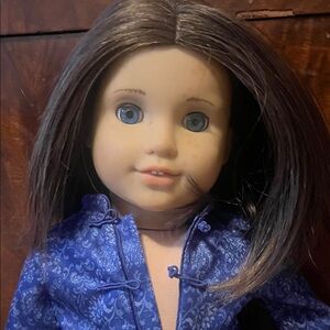 American Girl Doll custom made Brown Hair and Blue Eyes